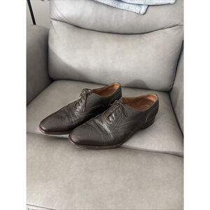 EUC Men's Gravati Peccary Dress Shoes Brown Leather Oxford Italian Size 9.5 US